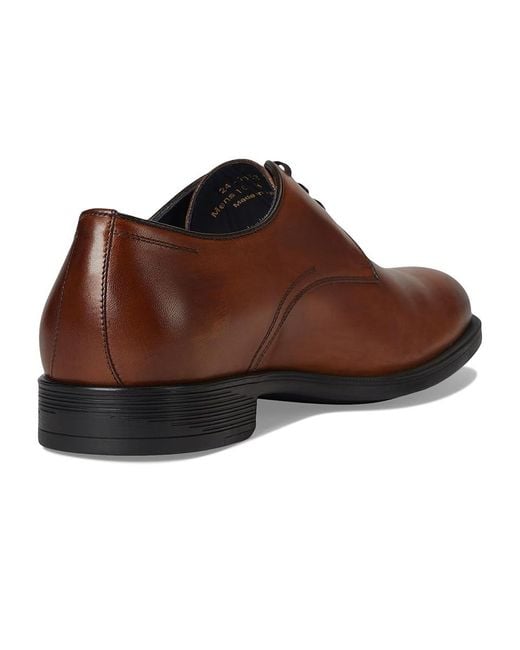 Johnston & Murphy Brown Flynch Plain Toe Lace Up Wing Tip Shoes, Leather for men