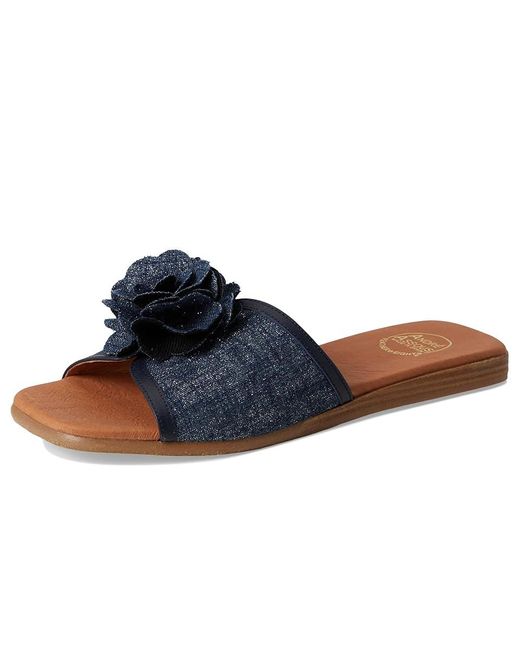 Andre Assous Blue Kiky Sandals, Textile