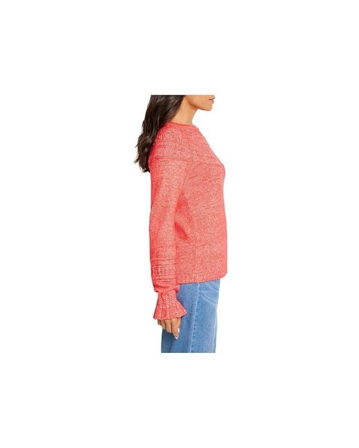 NIC+ZOE Blue Textural Dot Cozy Sweater Clothing Md (Us 8-10) Acrylic/Cotton
