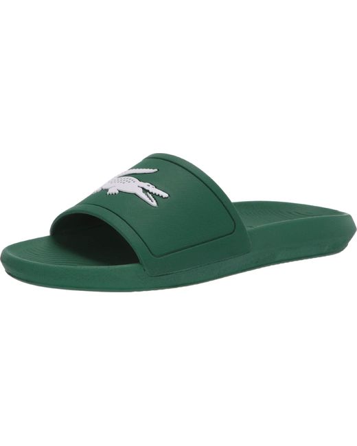 lacoste croco slides