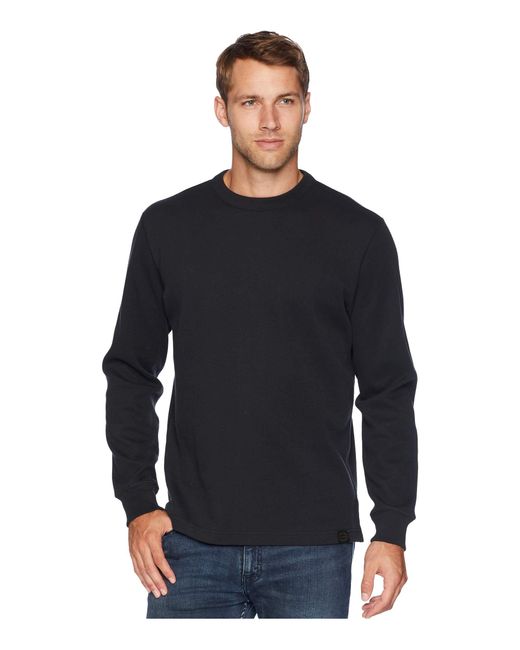 cotton thermal knit crewneck sweater