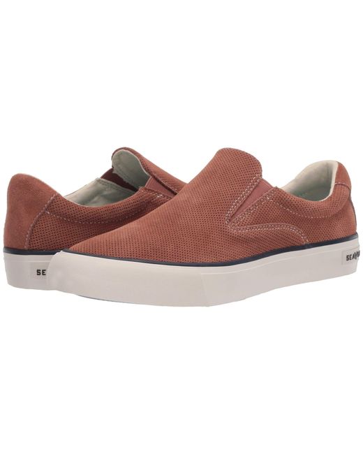 Seavees Leather Hawthorne Slip-on in Orange for Men - Lyst