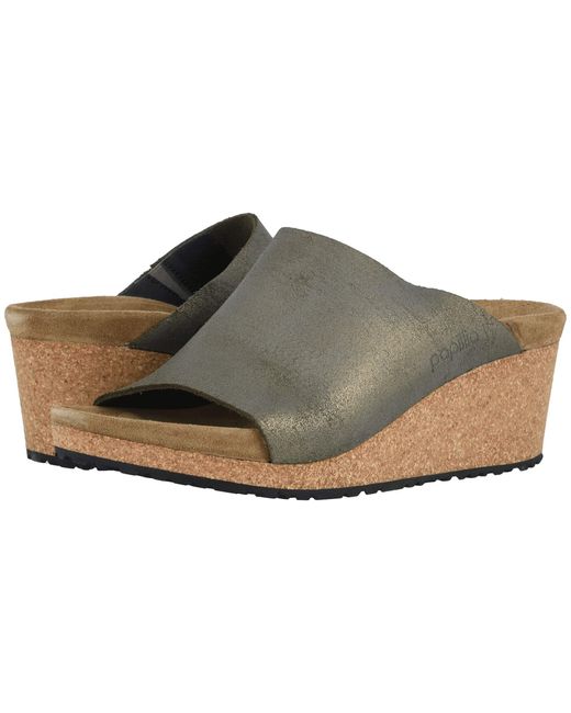 Birkenstock Suede Namica By Papillio in Metallic - Lyst