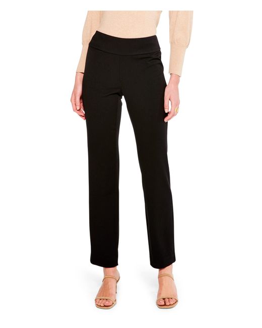 NIC+ZOE Synthetic Nic+zoe Petite Work It Straight Leg Trousers in Black Lyst