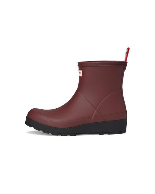 Hunter Brown Play Short Boot Rain Boots, Rubber