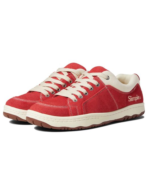 Simple Os Suede In Bronze Red Lyst