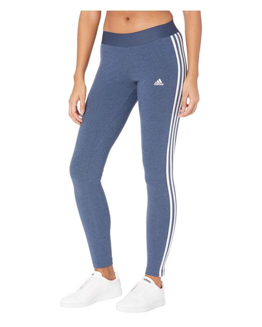 adidas 3 stripe leggings navy