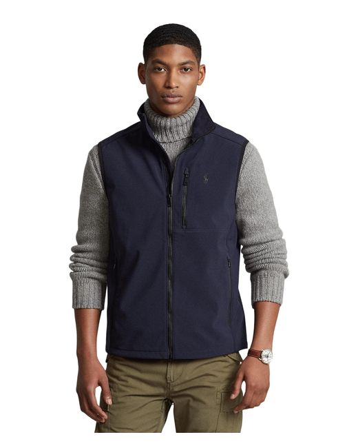 Polo Ralph Lauren Water-repellant Stretch Softshell Vest in Blue for ...