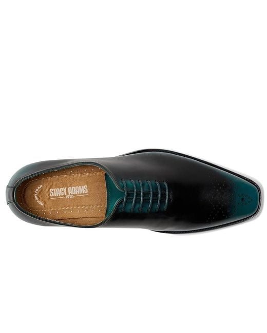 Stacy Adams Blue Hallquist Plain Toe Lace-Up Shoes, Leather for men