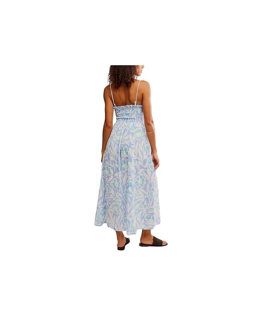 Free People Black Sweet Nothings Midi Dress Xl 14) Cotton