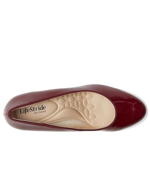 LifeStride Red Parigi-Plus Pump Shoes Shoes 7.5 M (B) Faux Leather/Textile