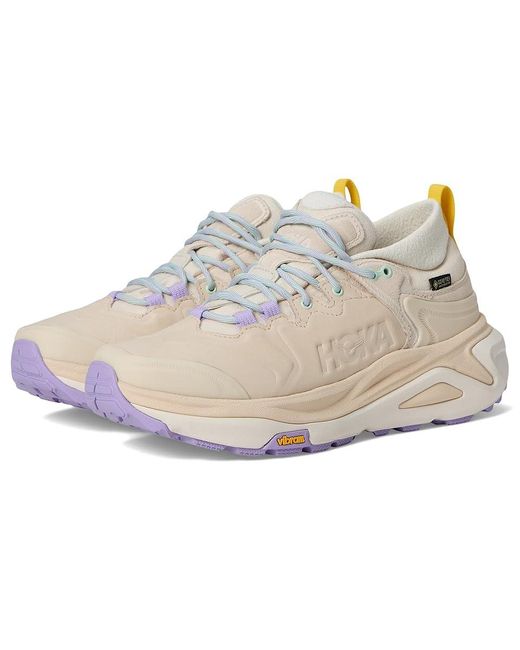 Hoka One One Metallic Kaha 3 Low Gtx(R) Hiking Boots Vanilla/Mint Fluorite 8 B