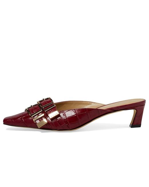 MICHAEL Michael Kors Red Darrington Kitten Mule (Deep) High Heels
