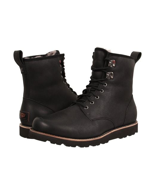 Lyst - Ugg Hannen Tl (black Leather) Men's Lace-up Boots in Metallic for Men - Save 50.