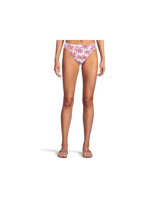 Tommy Bahama Black Island Cays Point Reversible Hipster Swimwear Lg (Us 14) Nylon/Spandex