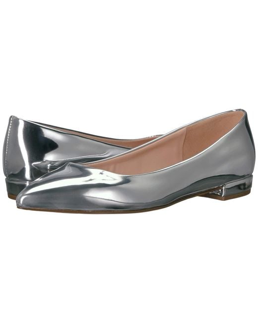 J.Crew Pointy Toe Flat In Metallic (silver Mirror) Shoes