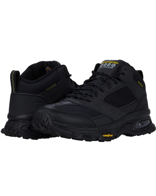 Skechers Leather Skech Air Envoy in Black for Men | Lyst