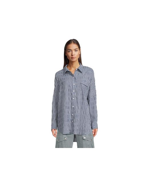 Free People Blue Cloud Ten Sleep Shirt Pajama Sets, Cotton/Polyester/Spandex