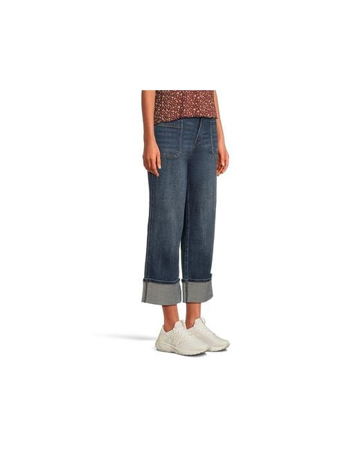 Kut From The Kloth Black Petite Sienna High Rise Straight Leg-Roll Up Patch Pocket Jeans, Cotton/Denim/Polyester