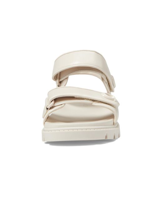 COACH White Brynn Leather Sandal