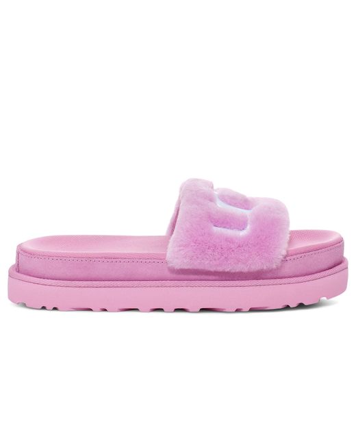 pink ugg fur slides