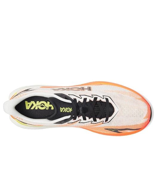 Hoka One One Black Mach X 3 Running Shoes/Neon Tangerine 7 D for men