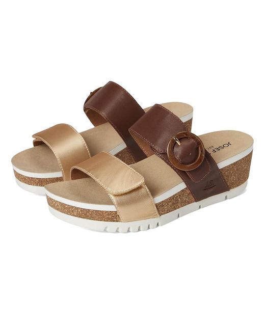Josef Seibel Brown Quinn 14 Sandals, Leather/Rubber