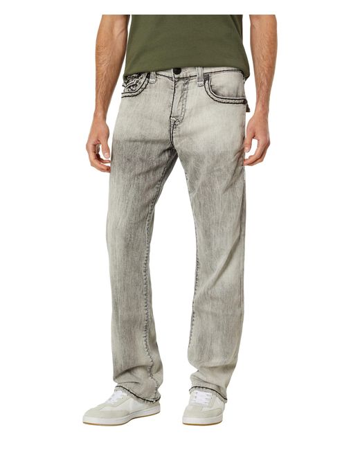 True Religion Gray Ricky Super T Flap In Washed Grey for men