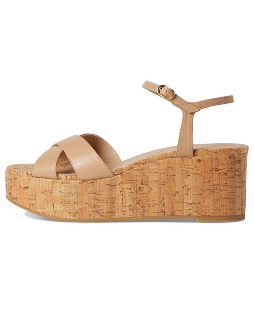 Stuart Weitzman Multicolor Dayna Wedge Wedge Shoes, Leather