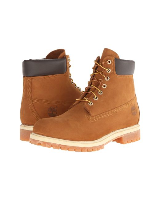 Timberland Leather 6 Premium Waterproof Boot in Orange for Men - Save ...