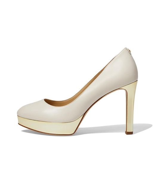 MICHAEL Michael Kors Natural Chantal Platform Pump Shoes, Leather