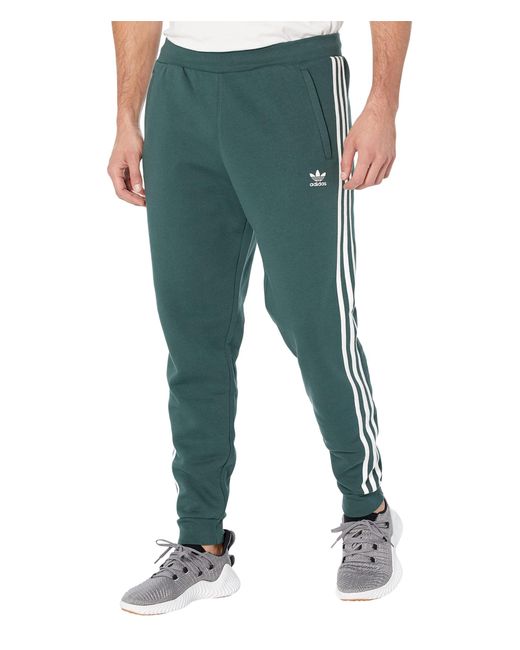 adidas Originals Cotton Big Tall 3-stripes Pants in Green for Men | Lyst