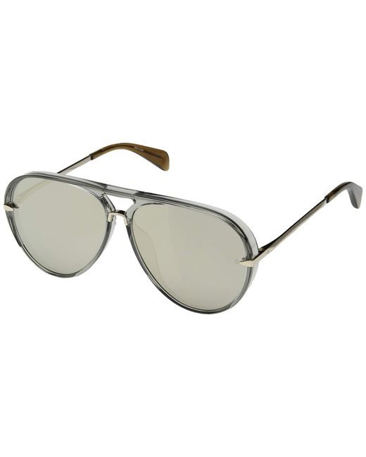 Rag & Bone Metallic Rnb5014/s (grey/silver) Fashion Sunglasses for men