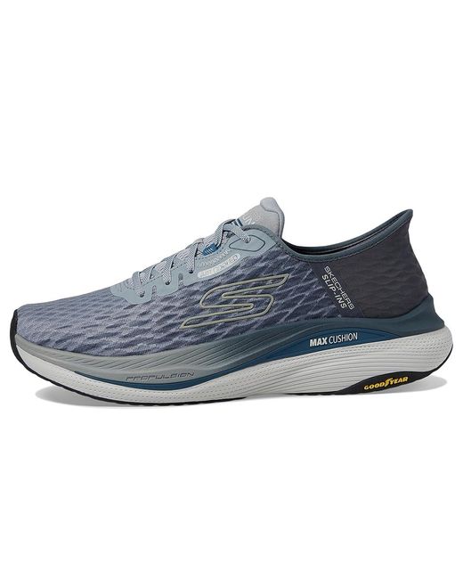 Skechers Blue Hands Free Slip-Ins Max Cushioning Propulsion (Charcoal) Shoes for men