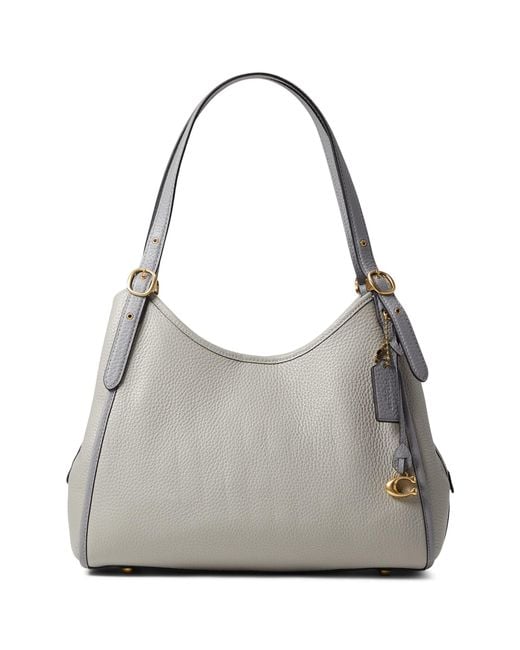 COACH Colorblock Leather Lori Shoulder Bag in Gray Lyst