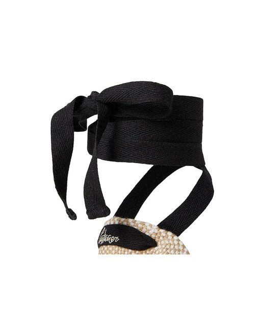Castaner Black Gasby Flat Flat Shoes, Cotton