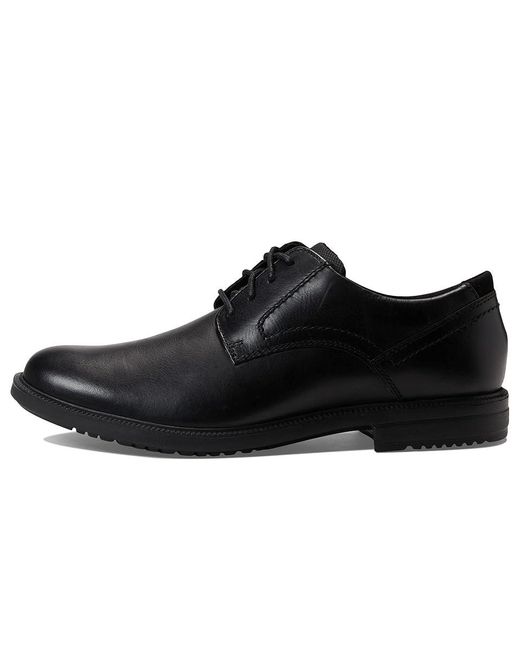 Rockport Black Berenger Plain Toe Oxford Shoes 6.5 W (Ee) Leather for men