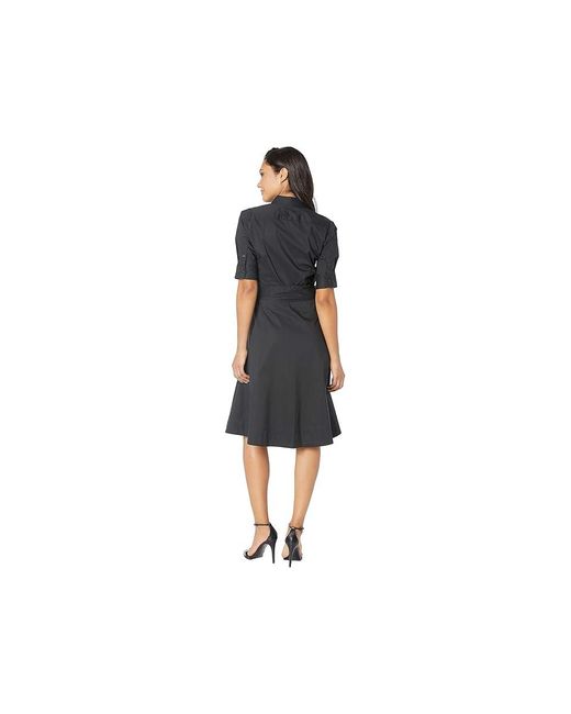 Ralph Lauren Black Cotton-Blend Shirtdress Clothing, Nylon/Elastane/Cotton
