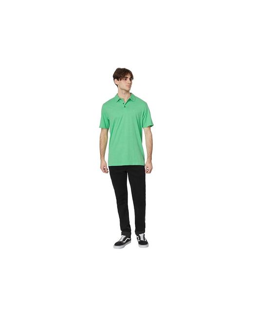 Volcom Green Wowzer Polo Short Sleeve Knit, Cotton/Polyester for men