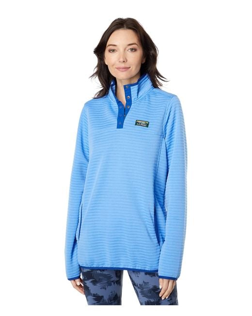 L.L. Bean Synthetic Airlight Knit Pullover Tall in Blue Lyst