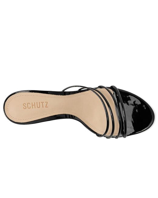 SCHUTZ SHOES Black Inez Mule Sandals, Leather