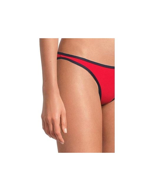 LSPACE Black Suzi Bottom Classic Swimwear Flame/Midnight, Nylon/Spandex