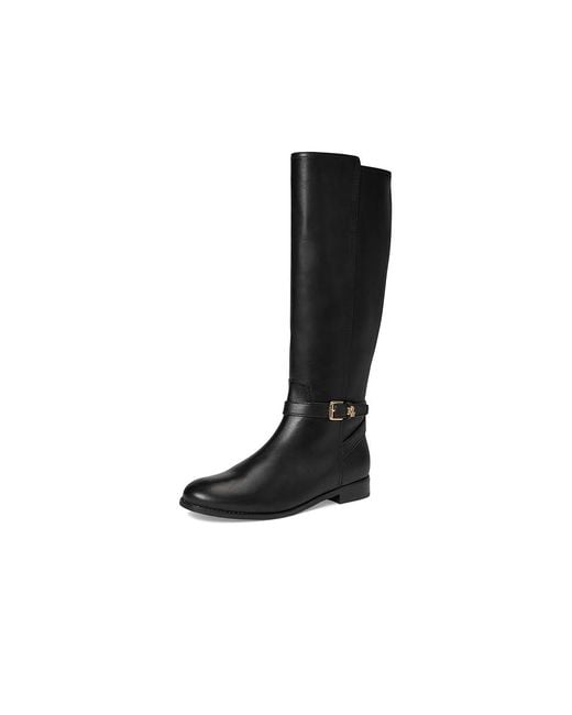 Ralph Lauren Black Brooke Ii Burnished Leather Tall Boots Boots 7 B
