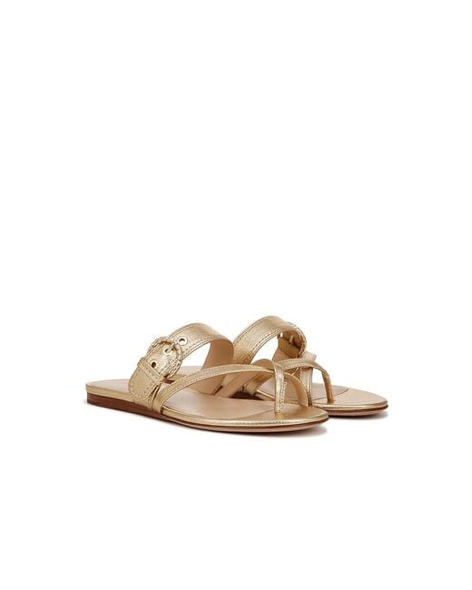 Veronica Beard Metallic Salva-3 Slides ( Leather) Sandals