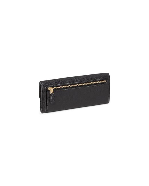 COACH Black Mila Long Flap Wallet Wallet Handbags, Leather
