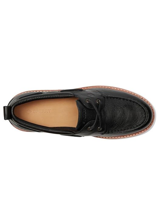 Sperry Top-Sider Black Ao 2 Eye Lug Shoes 11 M (B) Leather