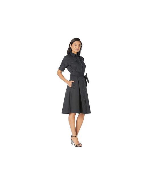 Ralph Lauren Black Cotton-Blend Shirtdress Clothing, Nylon/Elastane/Cotton