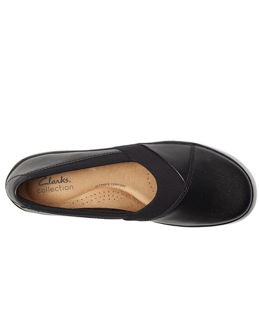 Clarks Black Cora Charm ( Leather) Flat Shoes