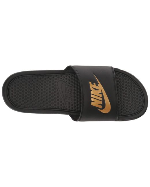 nike slides men gold