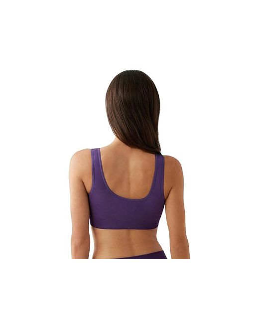 Wacoal Purple B-Smooth Bralette Bra, Nylon/Spandex